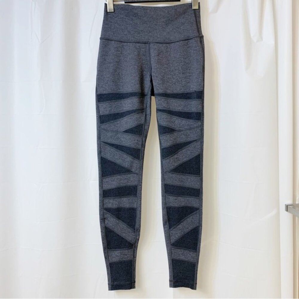 Lululemon Wunder Under Special Edition Tech Mesh 28" Size 8 Heathered Black